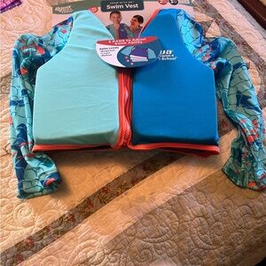 Aqua Kids Swim Rashguard - Blue and Orange